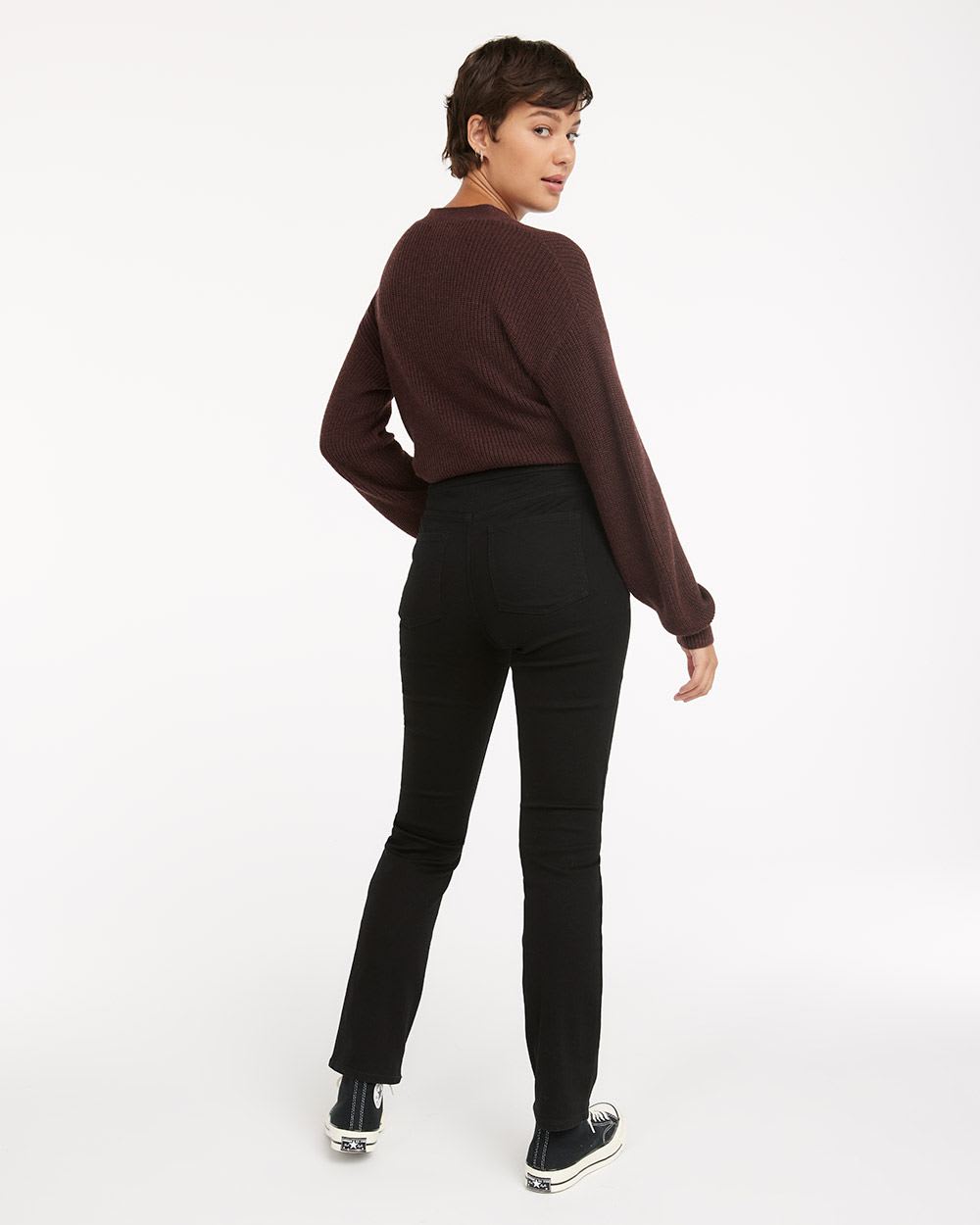 Mid-Rise Black Pant with Straight Leg, The Original Comfort