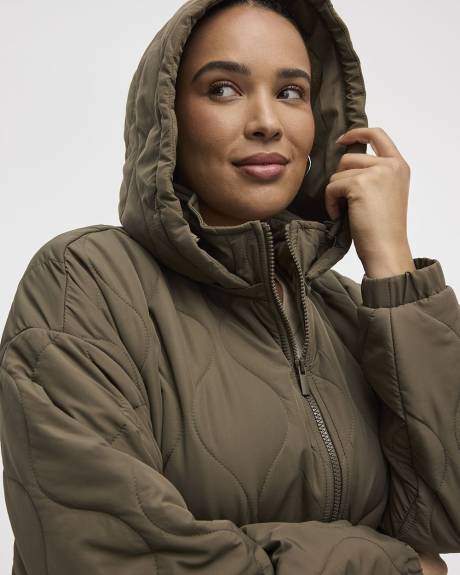 Quilted Jacket with Removable Hood