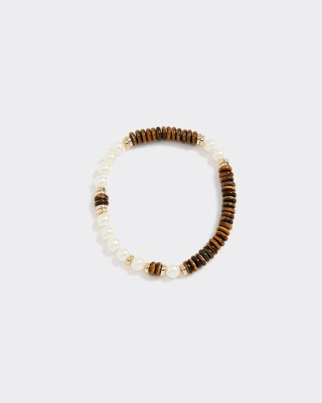 Bracelet with Pearls and Semi-Precious Stones