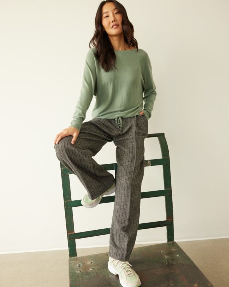 Cashmere-Blend Boat-Neck Sweater