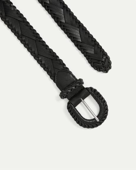 Braided Faux Leather Belt