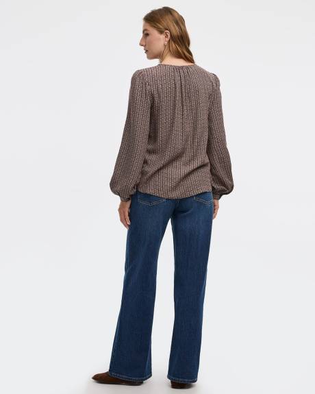 Blouse à manches longues et col rond