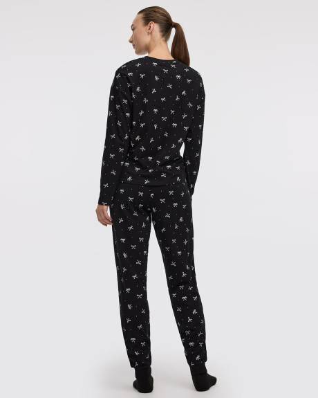 Long-Sleeve Top and Jogger Cotton Pyjama Set
