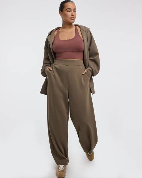 Pantalon &agrave; enfiler &agrave; jambe large - Hyba - Petite