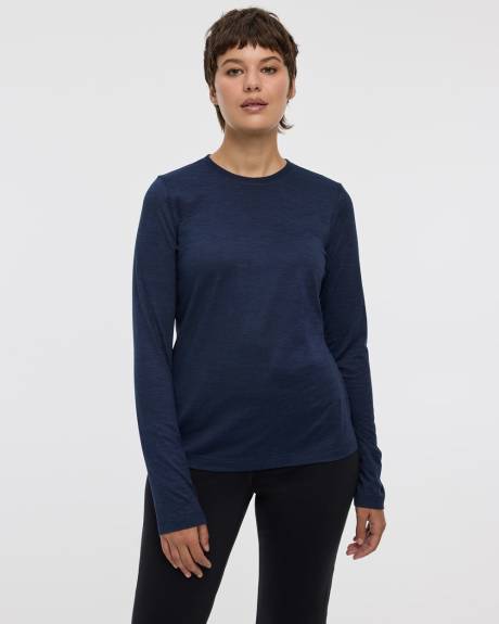 T-shirt à col rond et manches longues - DRY-LUX (MD) Hyba Essentiels