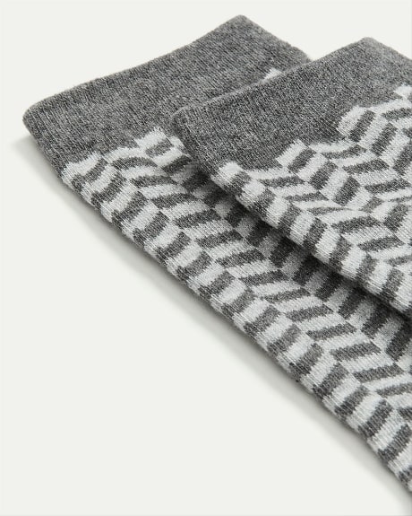 Cottons Socks with Twill Pattern