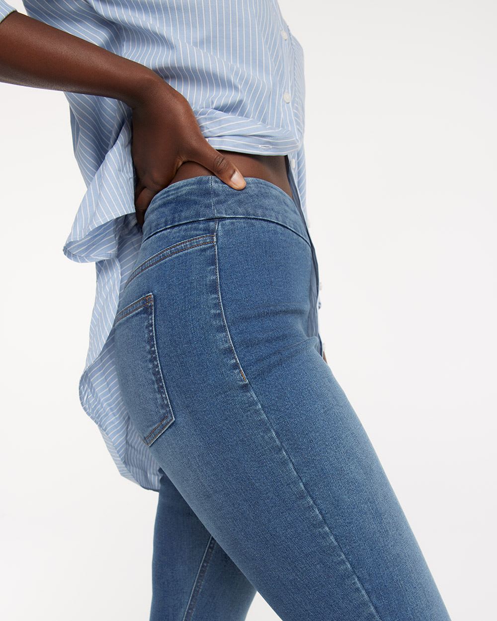 High-Rise Medium Wash Jean with Skinny Leg, The Original Comfort