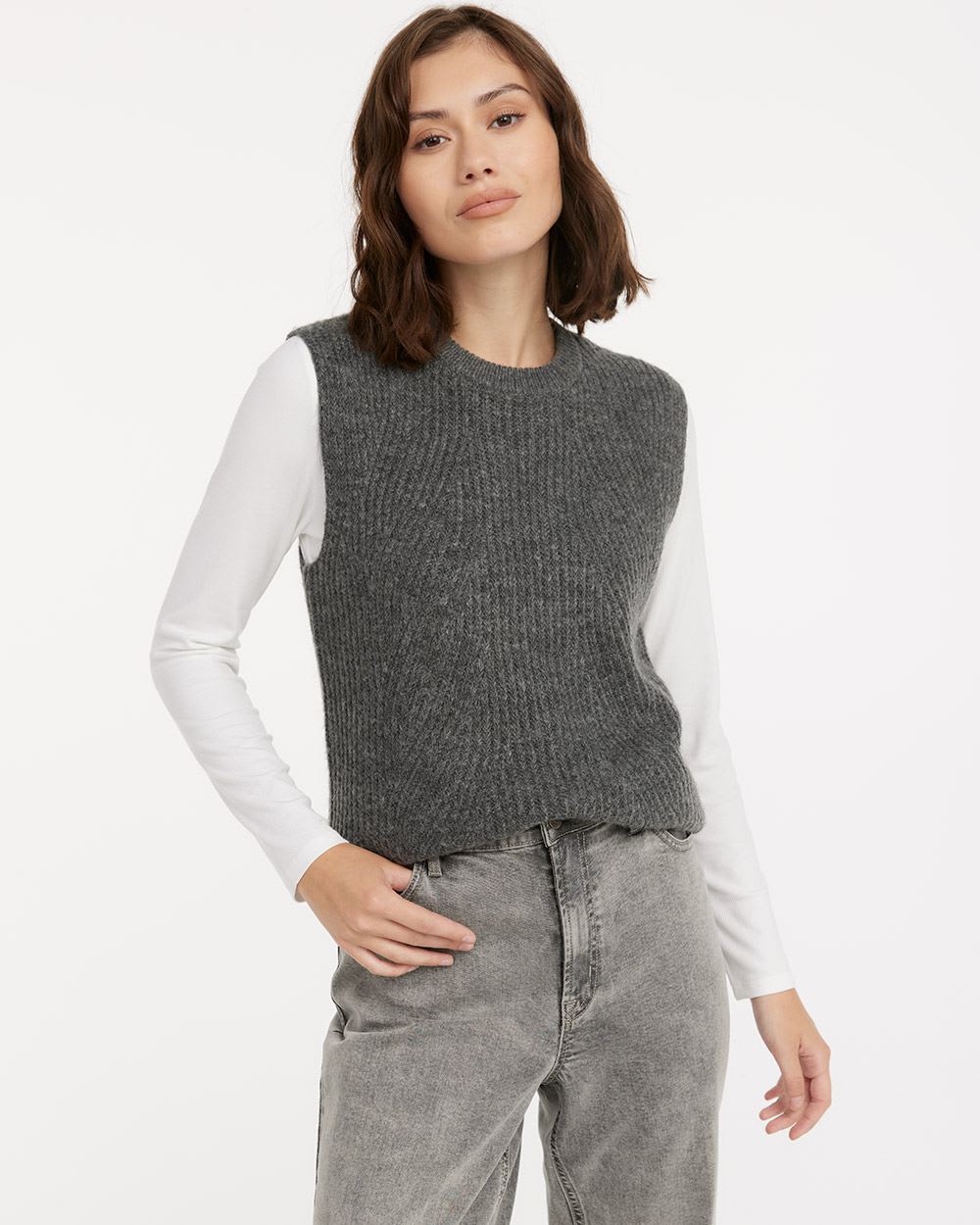 Cable Stitch Sweater Vest