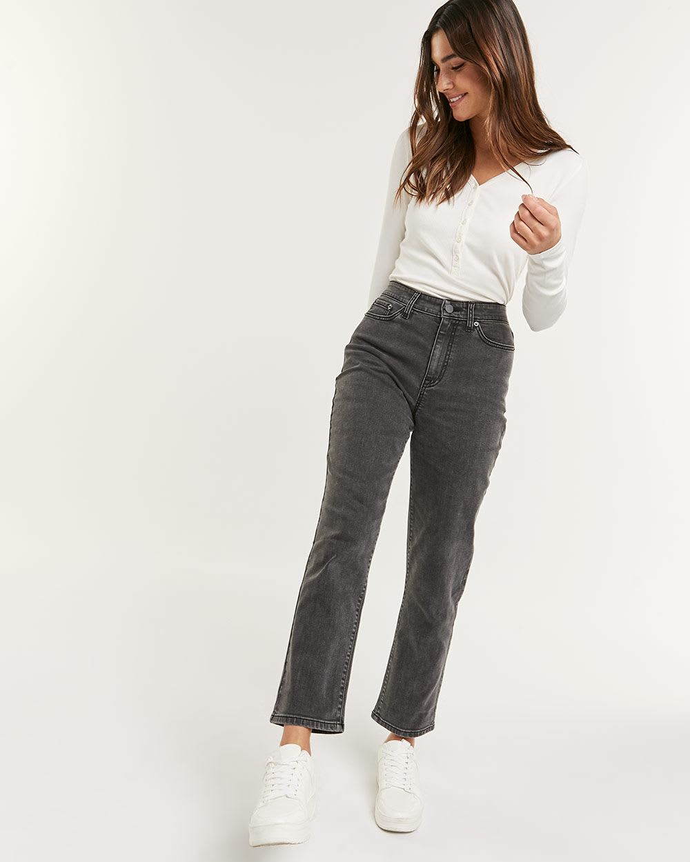Super High Rise Straight Leg Ankle Jeans - Tall