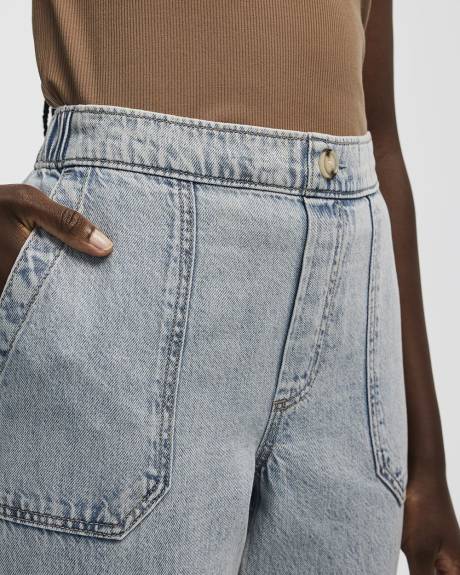 Pantalon jogger en denim avec poches cargo - Long