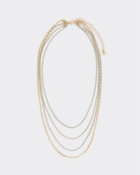 Collier court à quatre chaînes