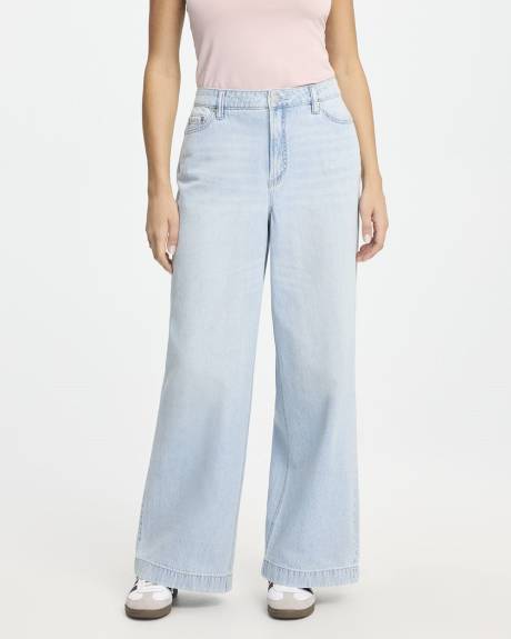 Jean à jambe large et taille haute - Long