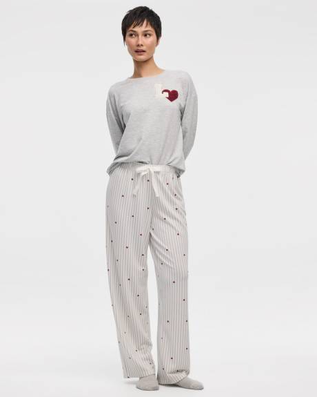 Pantalon pyjama à jambe droite