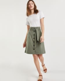 Twill Paperbag Skirt