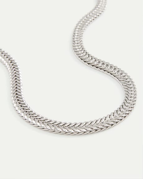 Short Herringbone-Chain Necklace