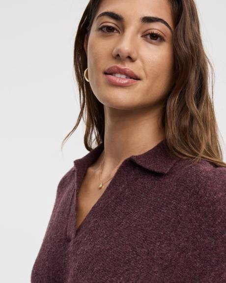 Pull à manches longues et col polo