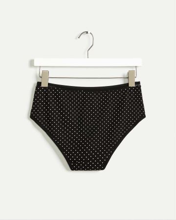 Printed Cotton Hipster Panty with Mesh