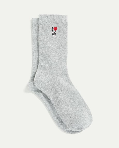 "I Love Dogs" Cotton Socks