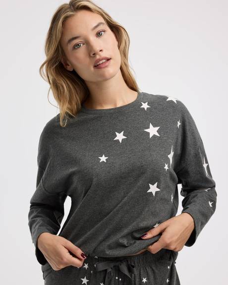 Ensemble pyjama en coton à manches longues et jogger