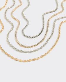 Four-Chain Short Necklace