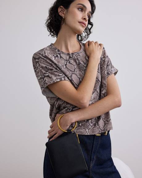 T-shirt à manches très courtes et col rond