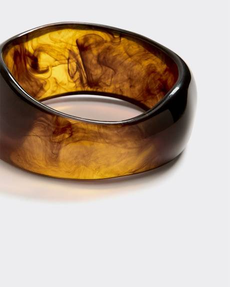 Wide Resin Cuff Bracelet