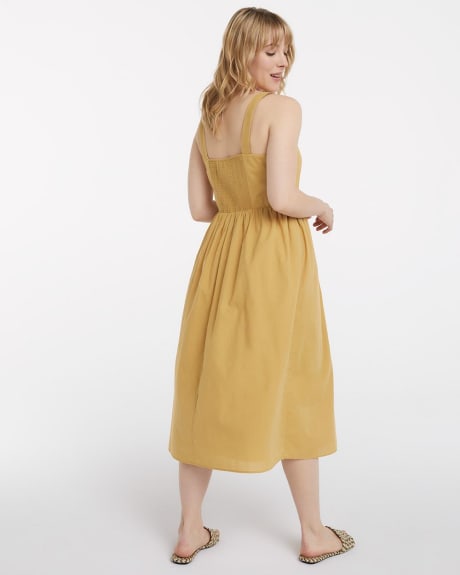 Sweetheart Neckline Fit and Flare Midi Dress