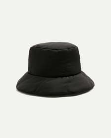 Black Puffy Bucket Hat