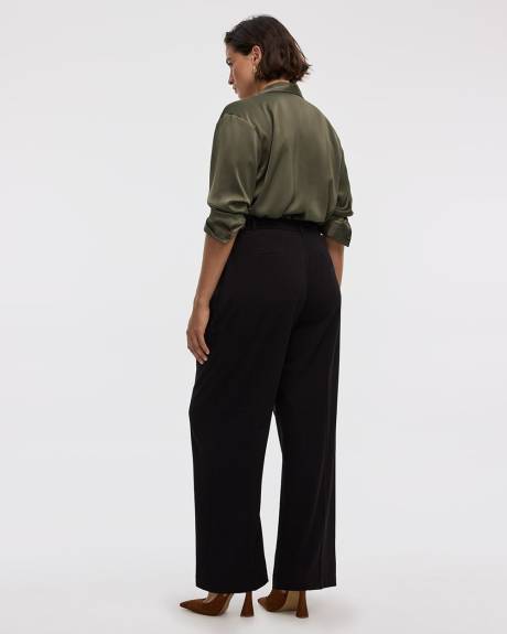 Pantalon à jambe large et taille haute - L'Intemporelle - Coupe Courbes