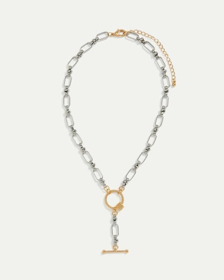 Two-Tone Lariat Link Chain