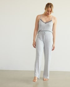 Straight-Leg Ribbed Pyjama Pant, R Line