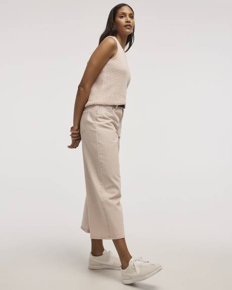 Wide-Leg High-Rise Cropped Jean - Petite