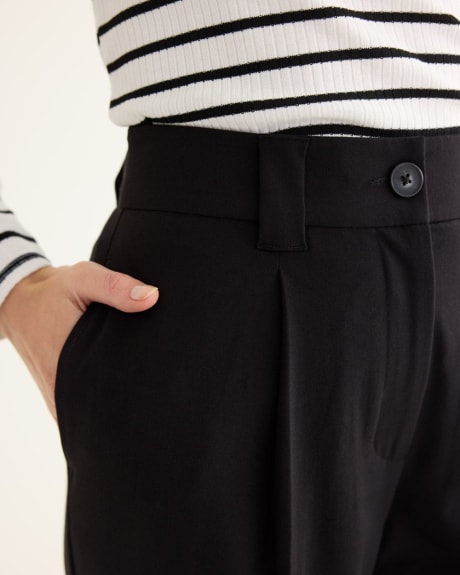 Pantalon à jambe large et taille haute - Petite - L'intemporelle