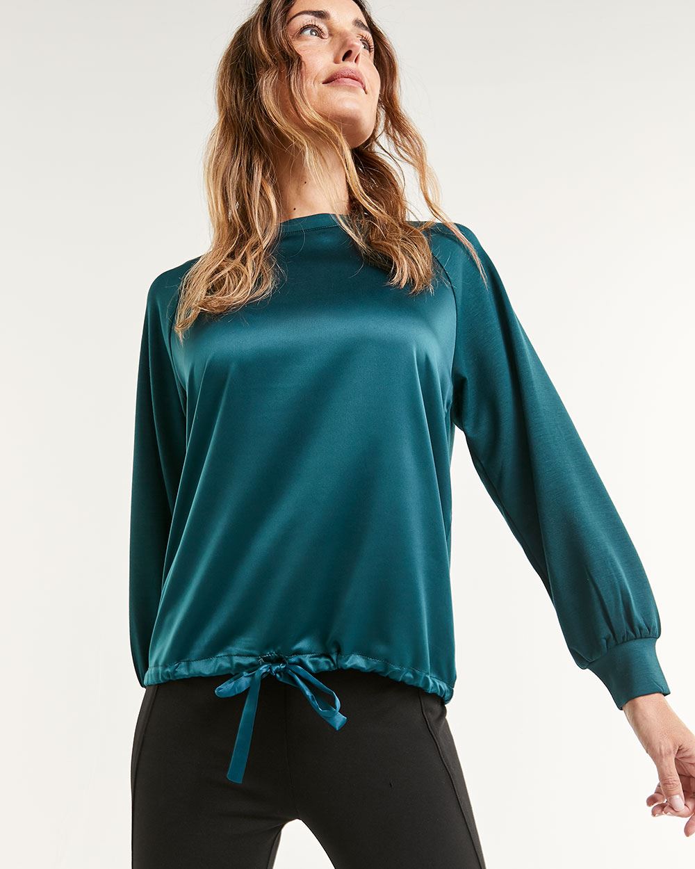 balloon sleeve sweatshirt