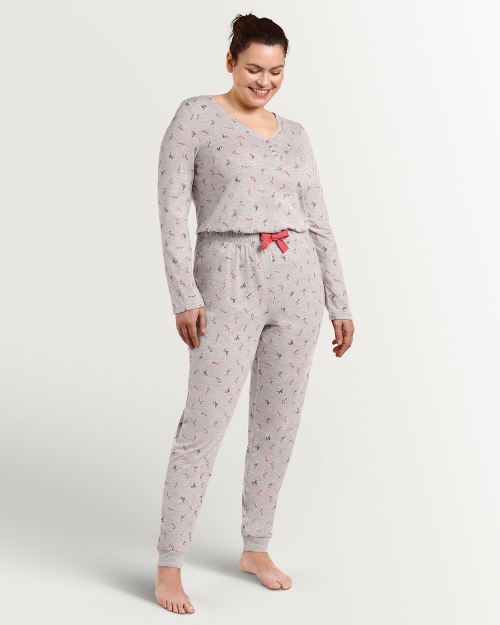 Pyjama à imprimé cannes de bonbon
