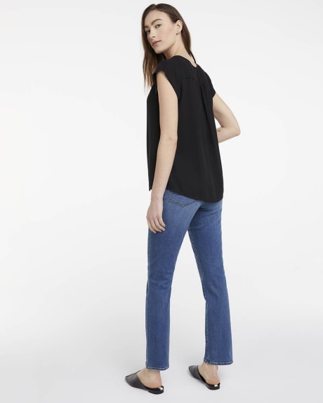 Recycled Polyester Crew-Neck Blouse, R Essentials