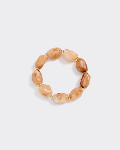 Bracelet avec billes en acrylique