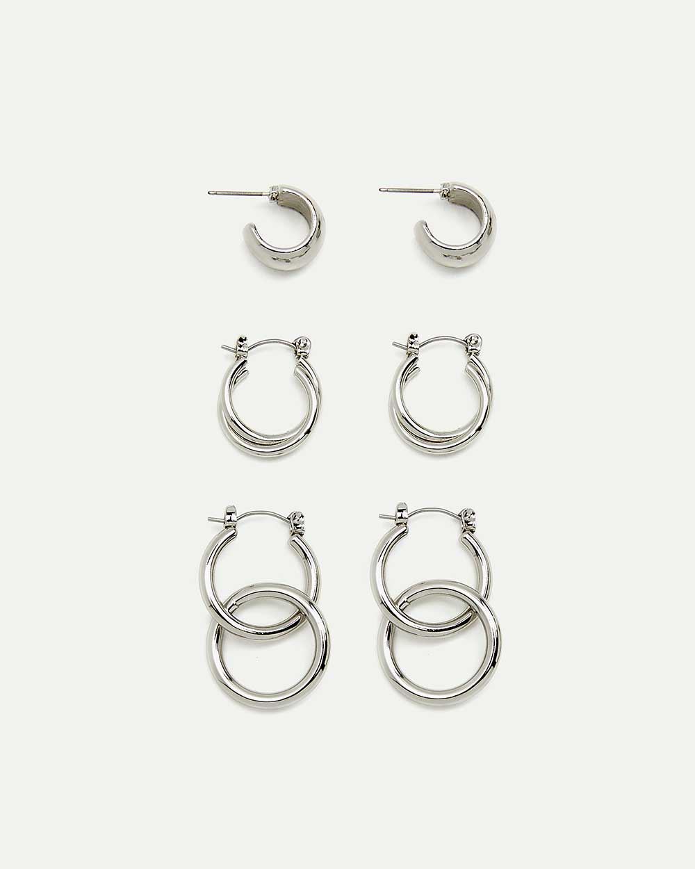 Boucles d'oreilles en anneaux – Paquet de 3