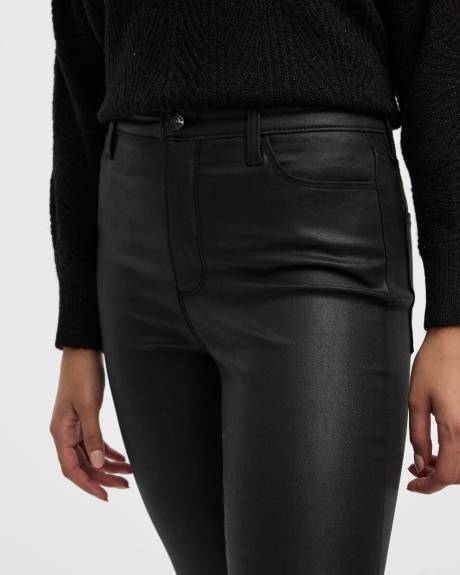 Skinny-Leg High-Rise Coated jeans - The Signature (R) - Petite