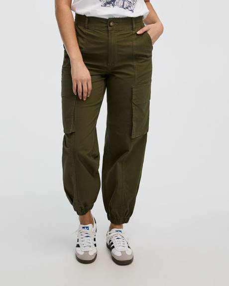 Poplin Jogger with Cargo Pockets