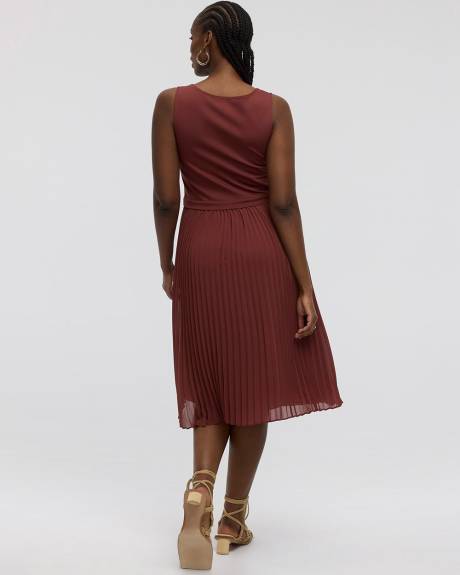 Robe midi bimatière sans manches - Toni Fifi. x Reitmans