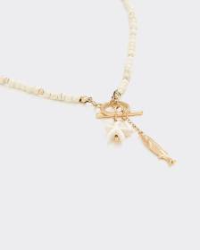 Short Necklace with Fish Charms