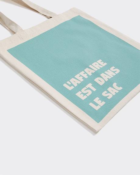 Canvas Cotton Tote Bag with Quote