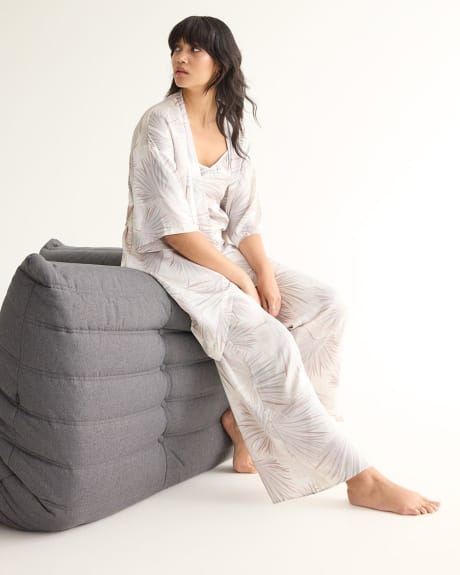 Wide-Leg Satin Pyjama Pant, R Line
