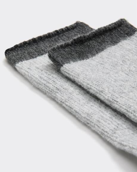 Bas d'hiver avec ourlet coloré