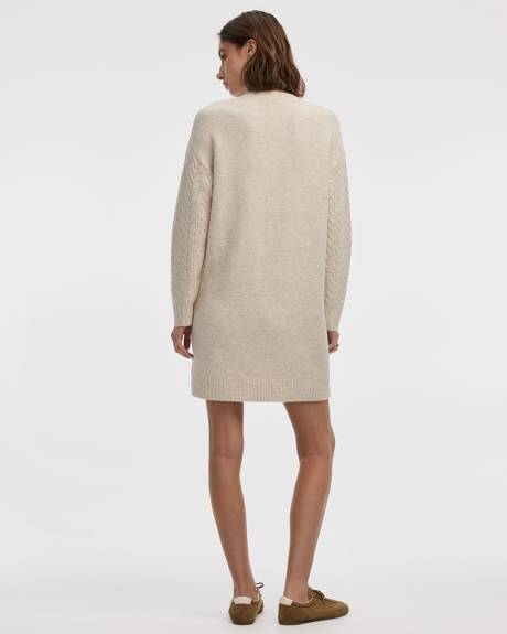 Robe en tricot torsadé DouceMaille à col rond