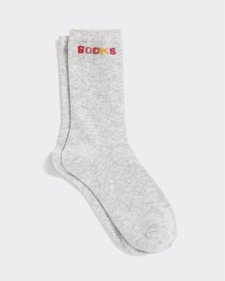 Bas classique avec « Nice Socks » à l'ourlet