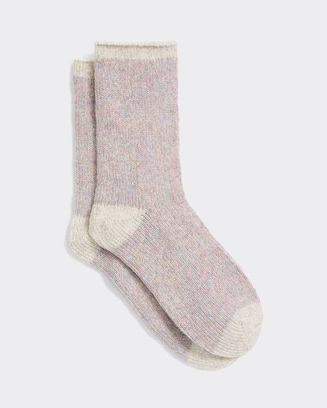 Winter Socks with Coloured Hem