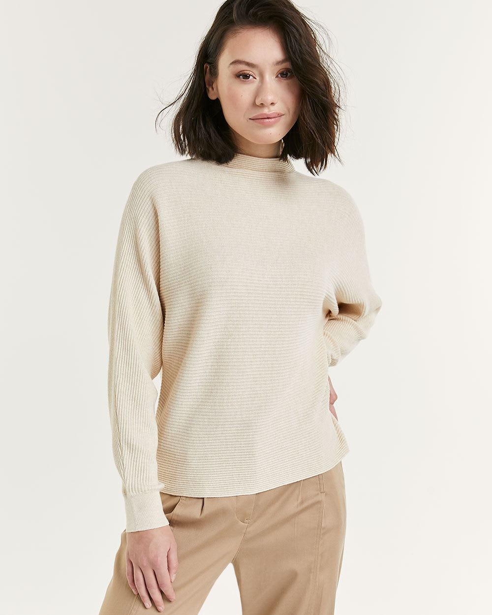 Long Sleeve Funnel Neck Pullover