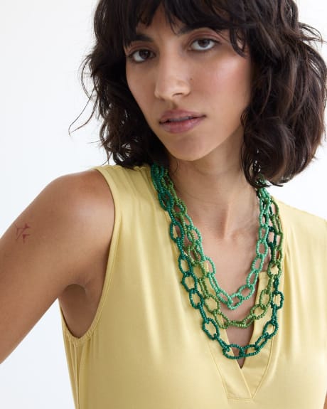 Three-Layer Beaded Necklace